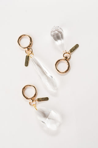 Crystal Teardrop Bag Charm