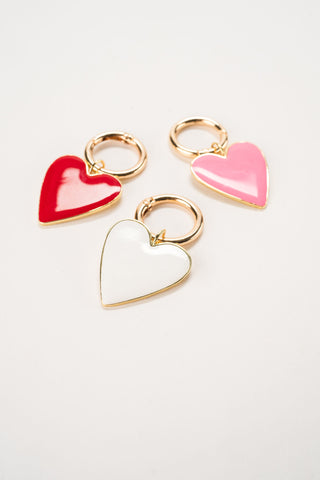 Enamel Heart Bag Charm