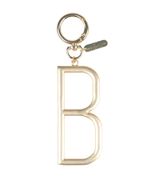 Gold Initial Bag Charm