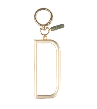 Gold Initial Bag Charm