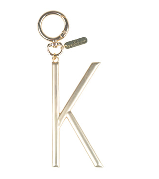 Gold Initial Bag Charm