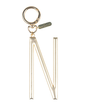 Gold Initial Bag Charm