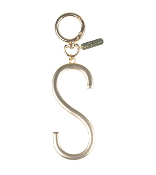 Gold Initial Bag Charm