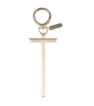 Gold Initial Bag Charm