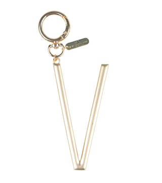 Gold Initial Bag Charm