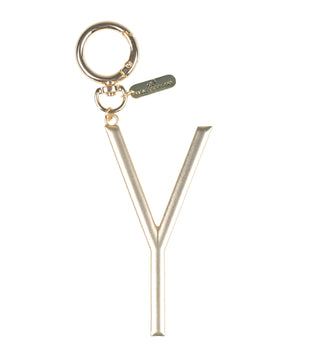 Gold Initial Bag Charm