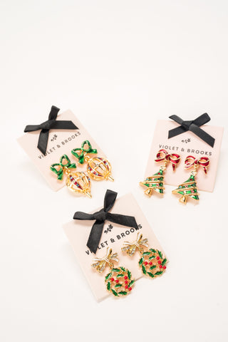 Vintage Christmas Drop Earring