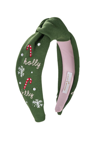 Holly Embroided Knot Headband
