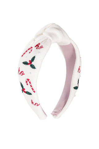 Holly Embroided Knot Headband