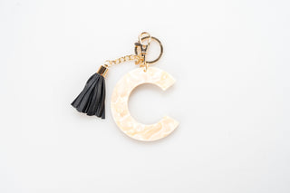Chunky Acetate Letter Key Chain