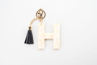 Chunky Acetate Letter Key Chain