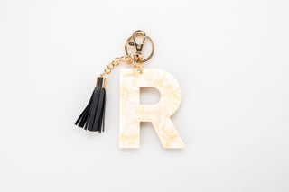 Chunky Acetate Letter Key Chain
