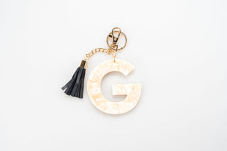 Chunky Acetate Letter Key Chain
