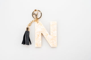 Chunky Acetate Letter Key Chain