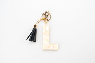 Chunky Acetate Letter Key Chain