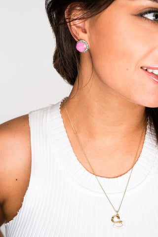 Two-Tone Initial Necklace