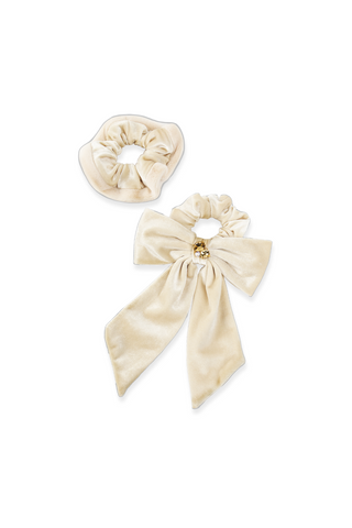 Lydia Velvet Bow Scrunchie Pair