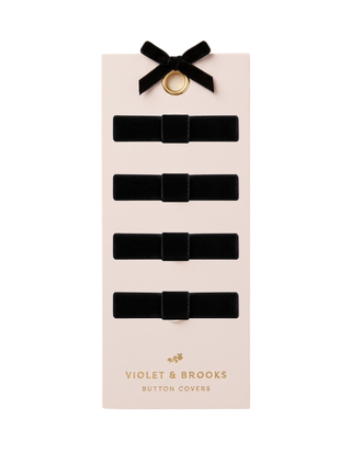 Velvet Bow Tie Button Covers