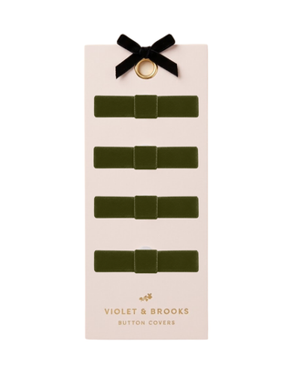 Velvet Bow Tie Button Covers