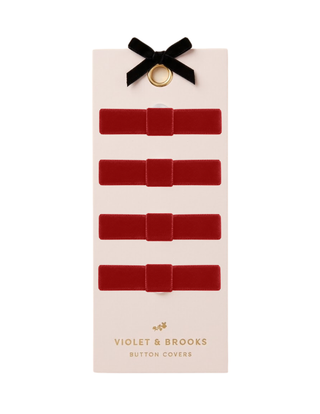 Velvet Bow Tie Button Covers