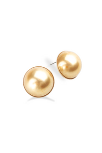Audrey Pearl Button Earring