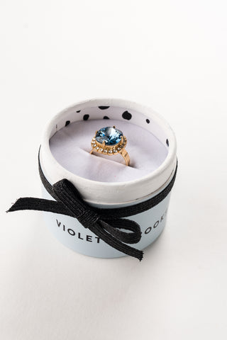 Celeste Crystal Trimmed Birthstone Rings