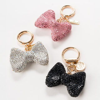 Bow Tie Crystal Bag Charm