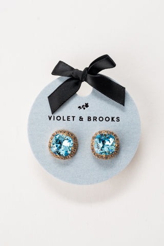 Celeste Crystal Trimmed Birthstone Earrings