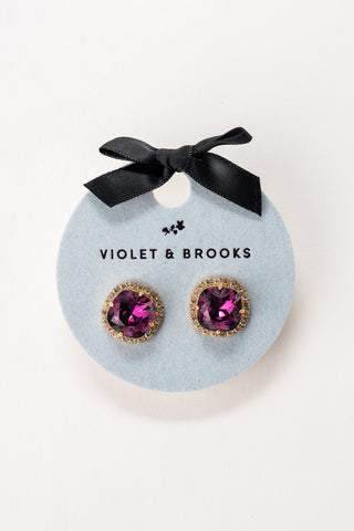 Celeste Crystal Trimmed Birthstone Earrings