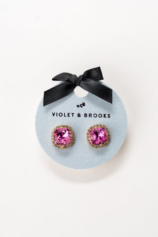 Celeste Crystal Trimmed Birthstone Earrings