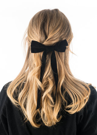 Sparkle Velvet Bow Barrette