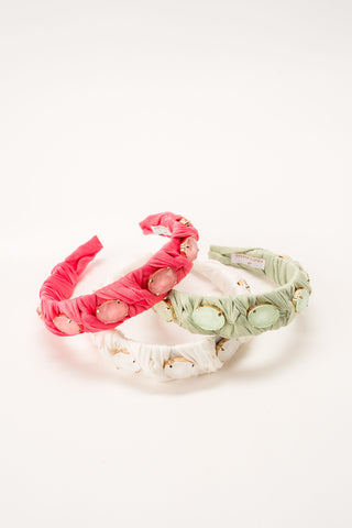 Glass Stone Knotted Headband