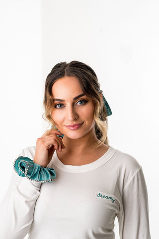 Embroidered Long Sleeve Lounge Tee