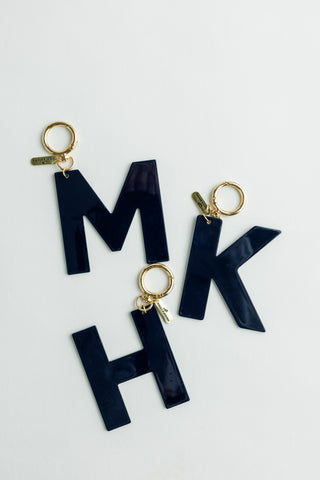 Kate Navy Initial Bag Charm