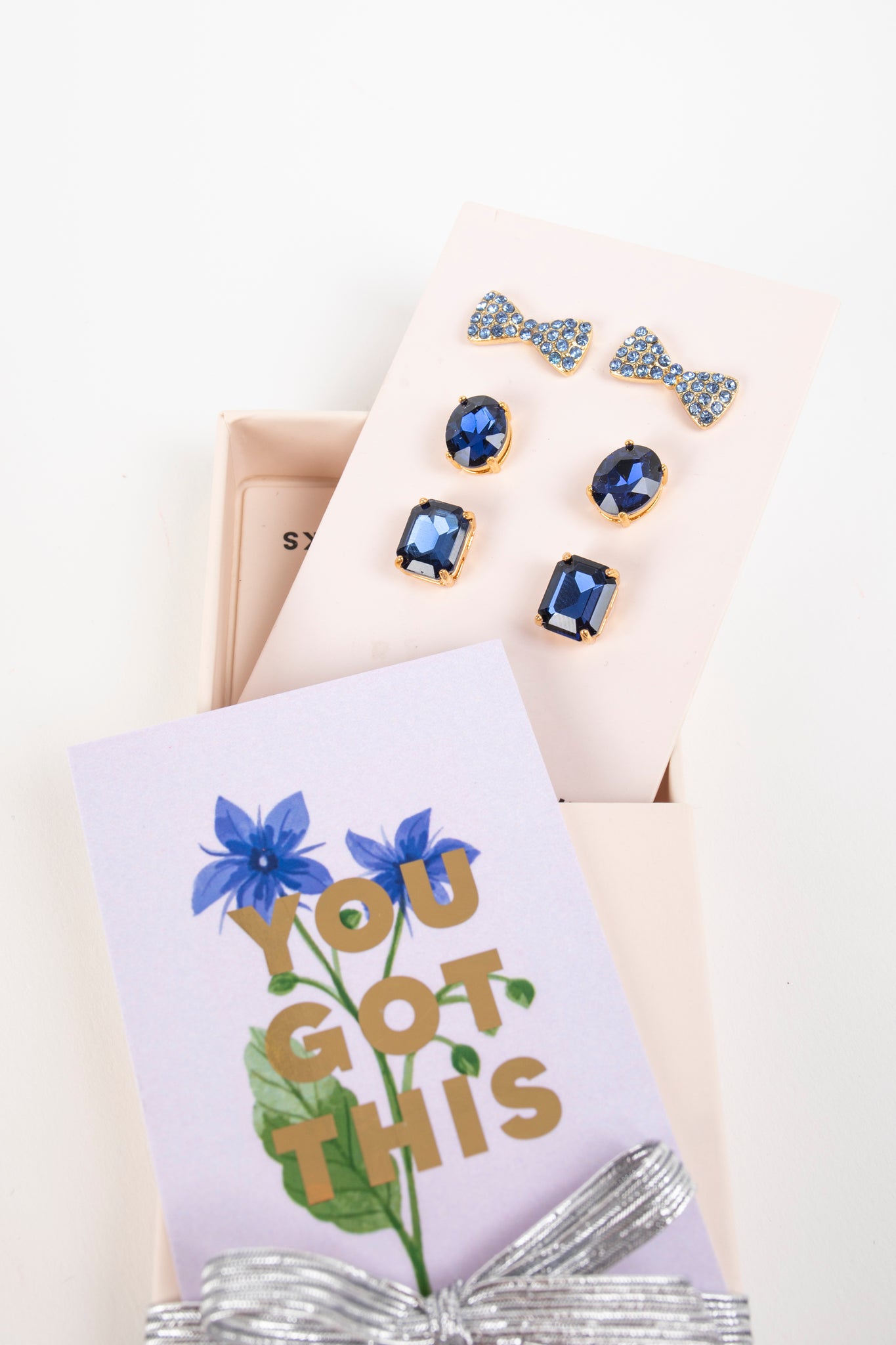 Bow Boxed Earring Trio