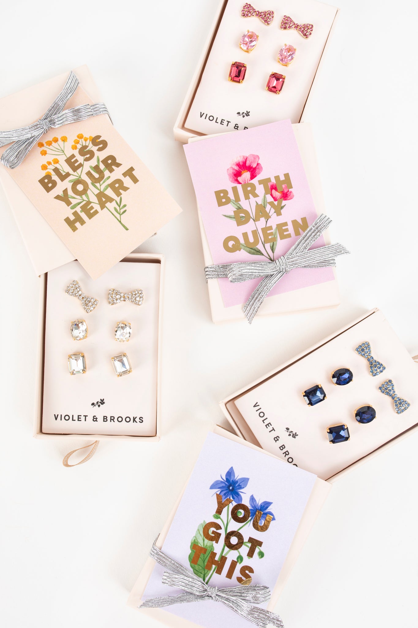 Bow Boxed Earring Trio