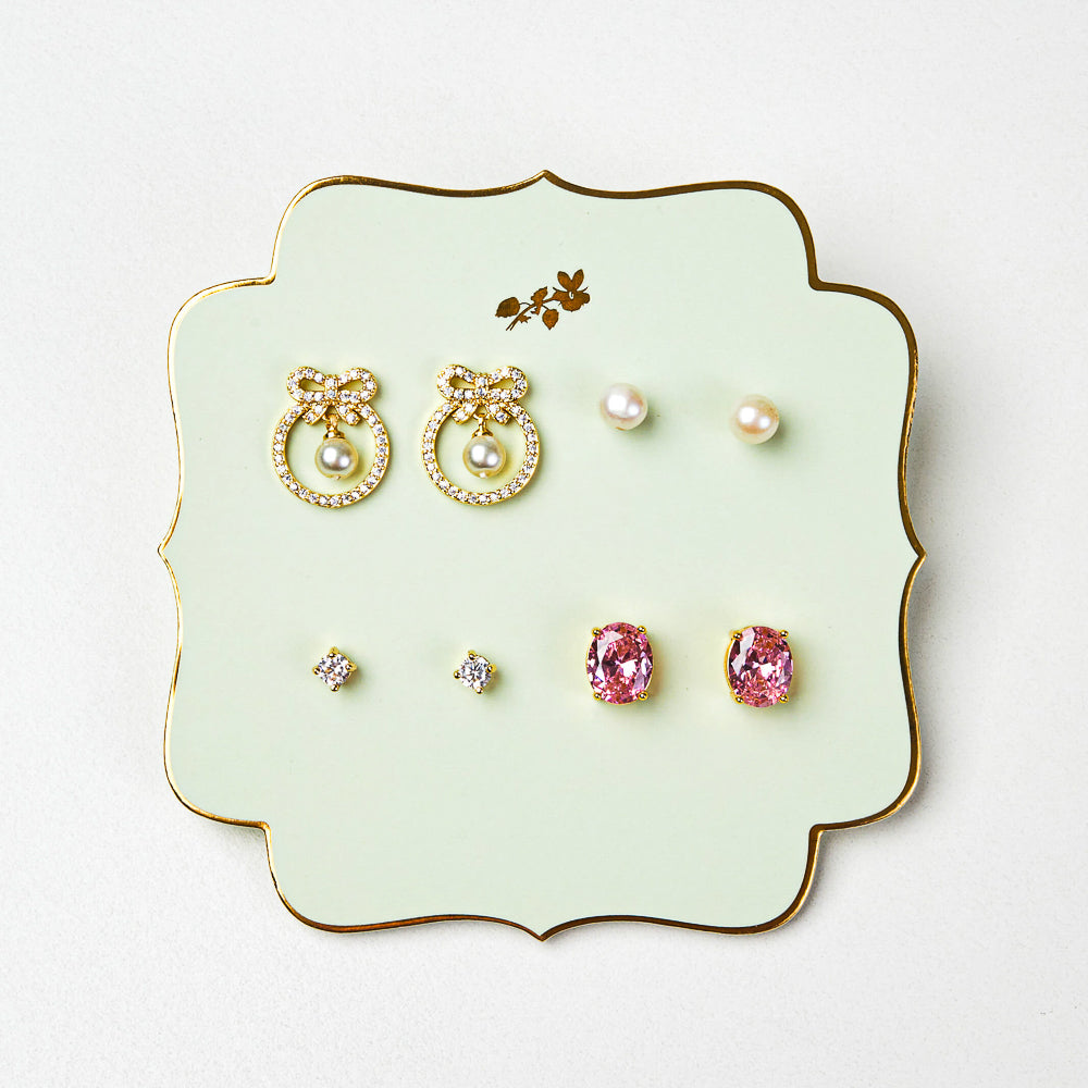 Parisian Bow Earring Set