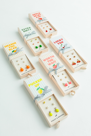 Fabulous Fruit Boxed Earring Trio