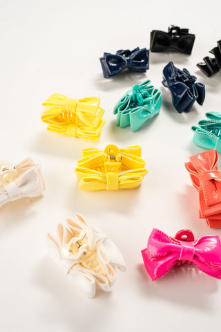 Paige Mini Bow Hair Claw Pair