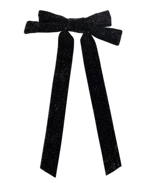 Sparkle Velvet Bow Barrette