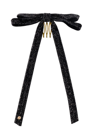 Sparkle Velvet Bow Comb