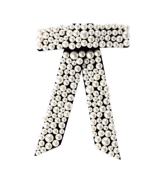 Pearl Encrusted Bow Barrette