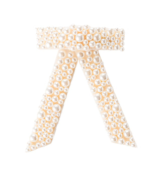 Pearl Encrusted Bow Barrette