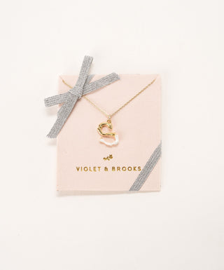 Two-Tone Initial Necklace