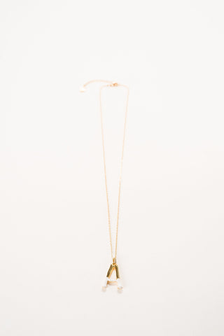 Two-Tone Initial Necklace