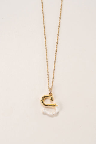 Two-Tone Initial Necklace