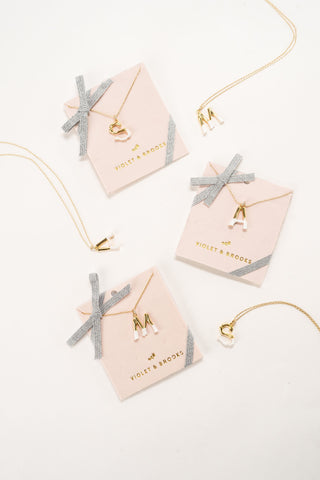 Two-Tone Initial Necklace