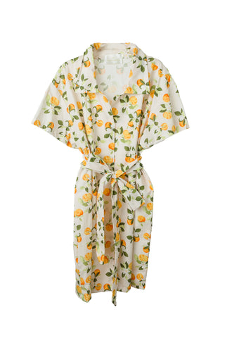 Citrus Belted Shirt Dress