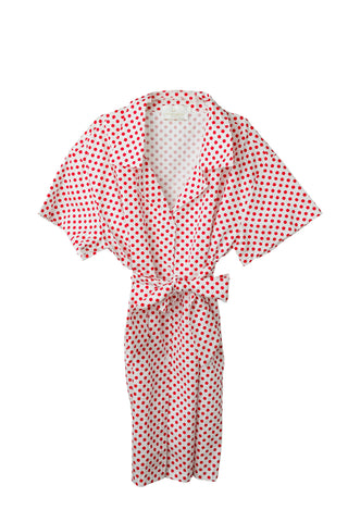 Polka Dot Belted Shirt Dress