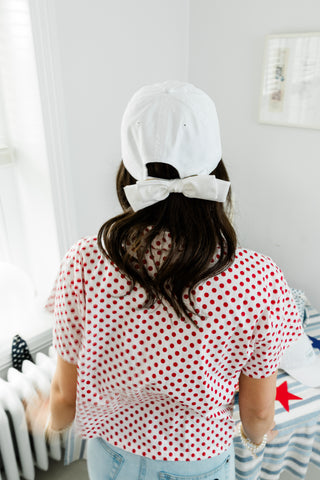 Cotton Dupioni Bow Cap